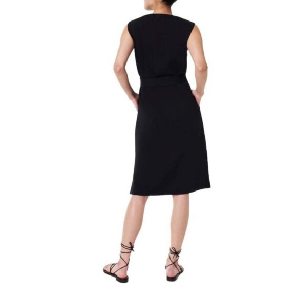 SPANX AirEssentials Tie-Waist Shift Dress XS Very Black NWT - Picture 5 of 5
